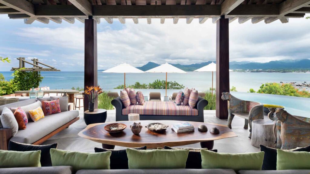 El Milagro Diario’s patio showcasing its breathtaking ocean views in Punta Mita.
