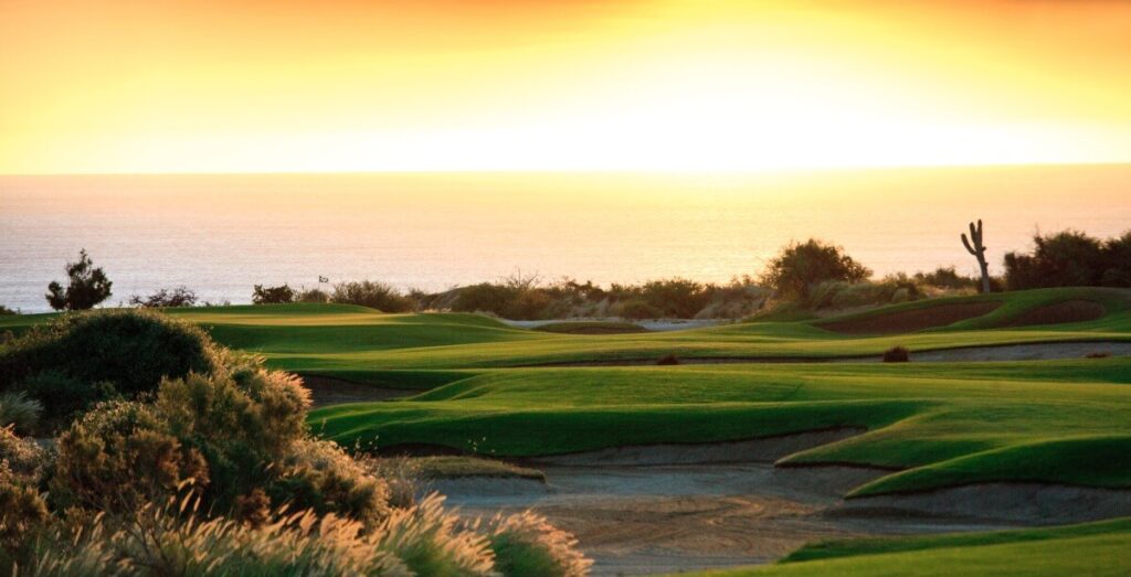 A beautiful panoramic image of a golf course