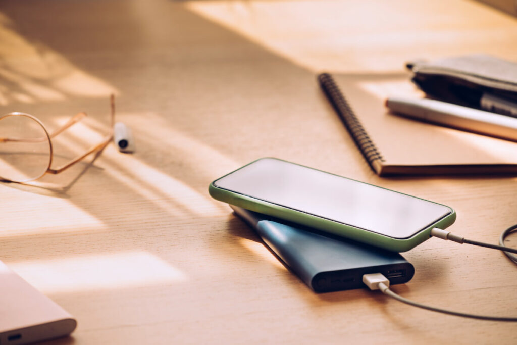 Mobile Phone Charging on a Portable Power Bank