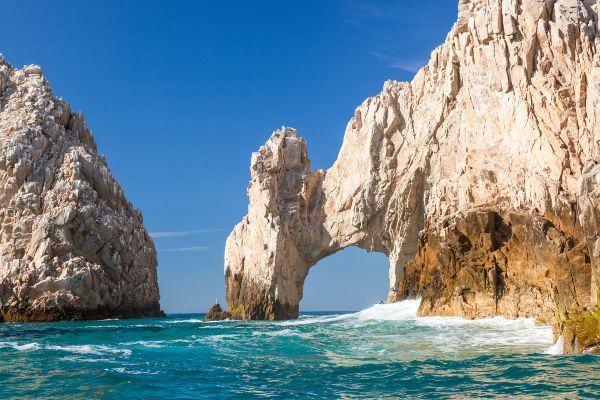 View of the Cabo Arch, a natural rock formation